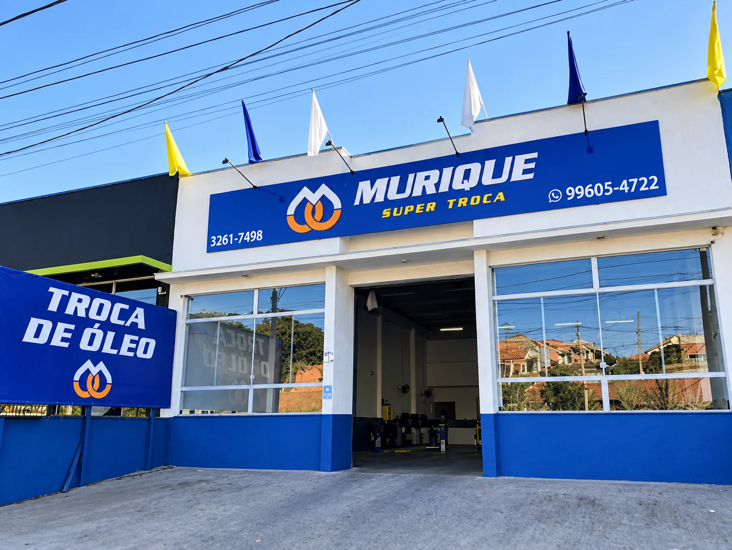 Fachada da Murique Super Troca em Porto Feliz